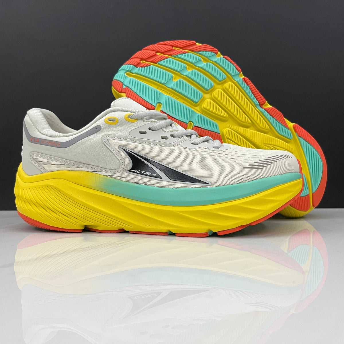 ALTRA Via Olympus Road Running Shoes, in Ivory Yellow Coral - product image from the listing.