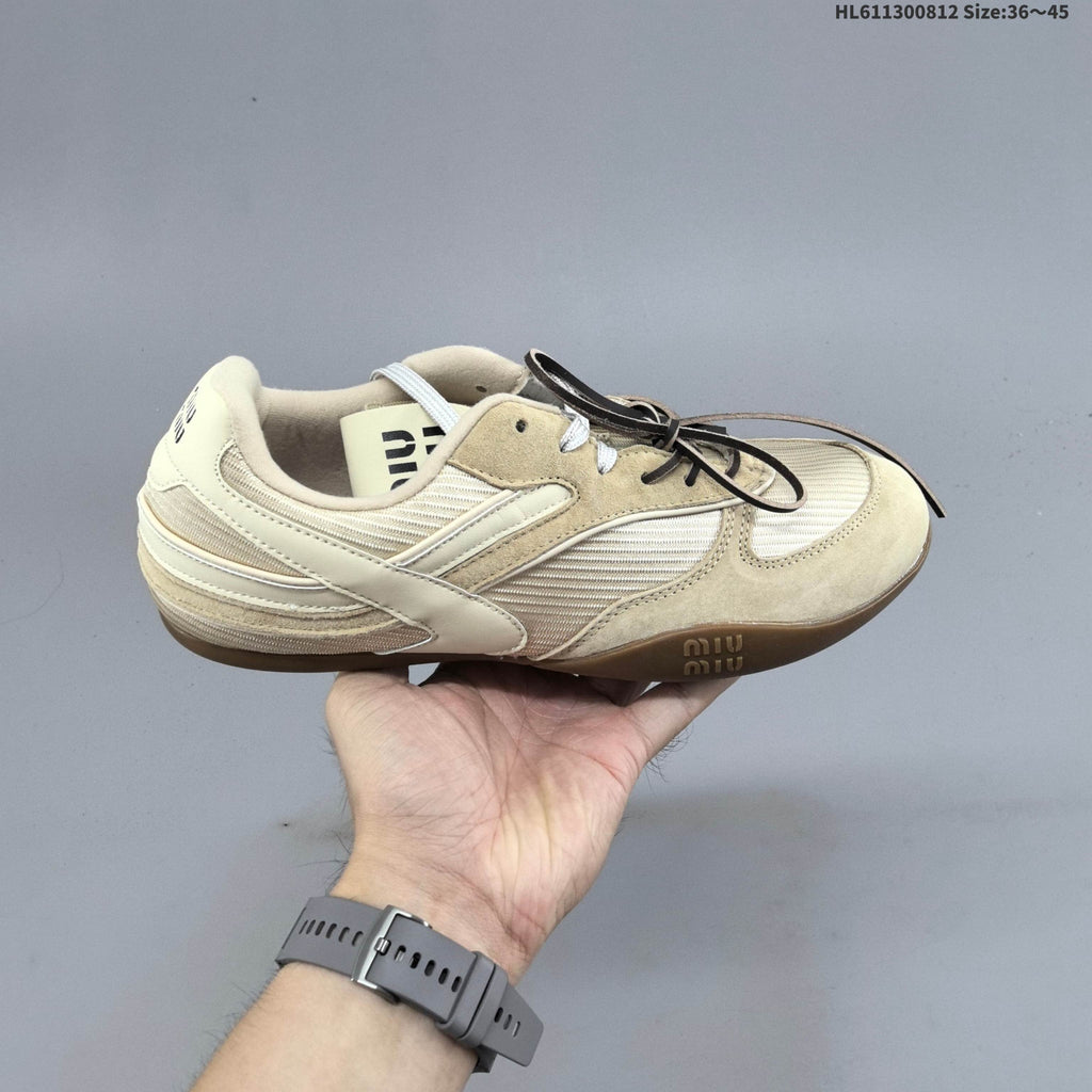 Miu Miu x New Balance 530 SL Low-Top Sneakers in Beige - product image from the listing.