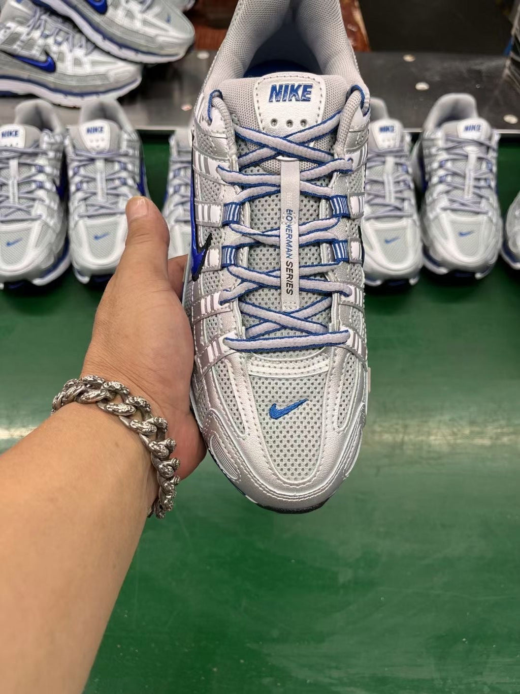 Nike P-6000 Sneakers in Silver Blue BV1021-001 - product image from the listing.