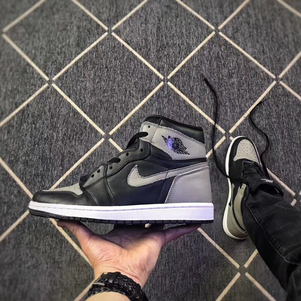 Air Jordan 1 High Shadow Sneakers in Black and Grey - product image from the listing.