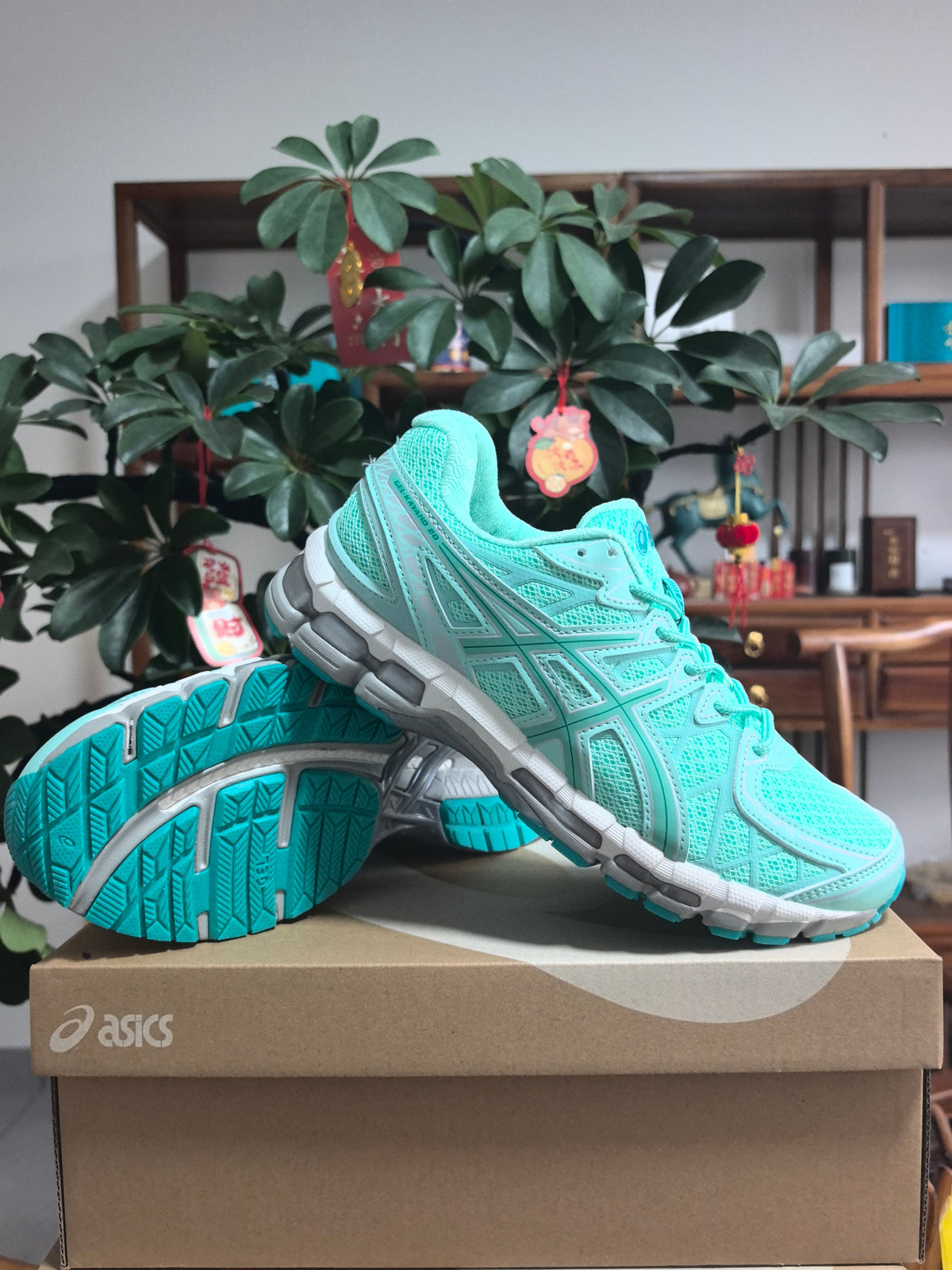 ASICS GEL-KAYANO 20 Sneakers in Mint Green - product image from the listing.