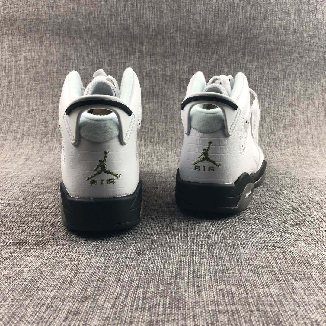 Air Jordan 6 Alligator White Black Sneakers - product image from the listing.