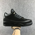 Air Jordan 3 BHM High-Top Sneakers in Black and Metallic Gold - product image from the listing.