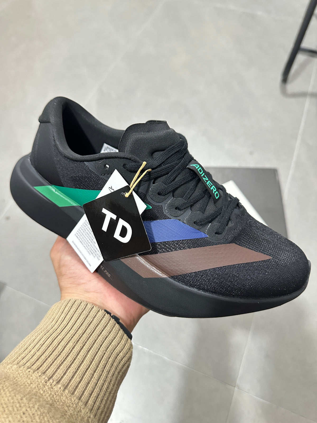 adidas Lightstrike Pro Running Shoes in Black Multicolor - product image from the listing.