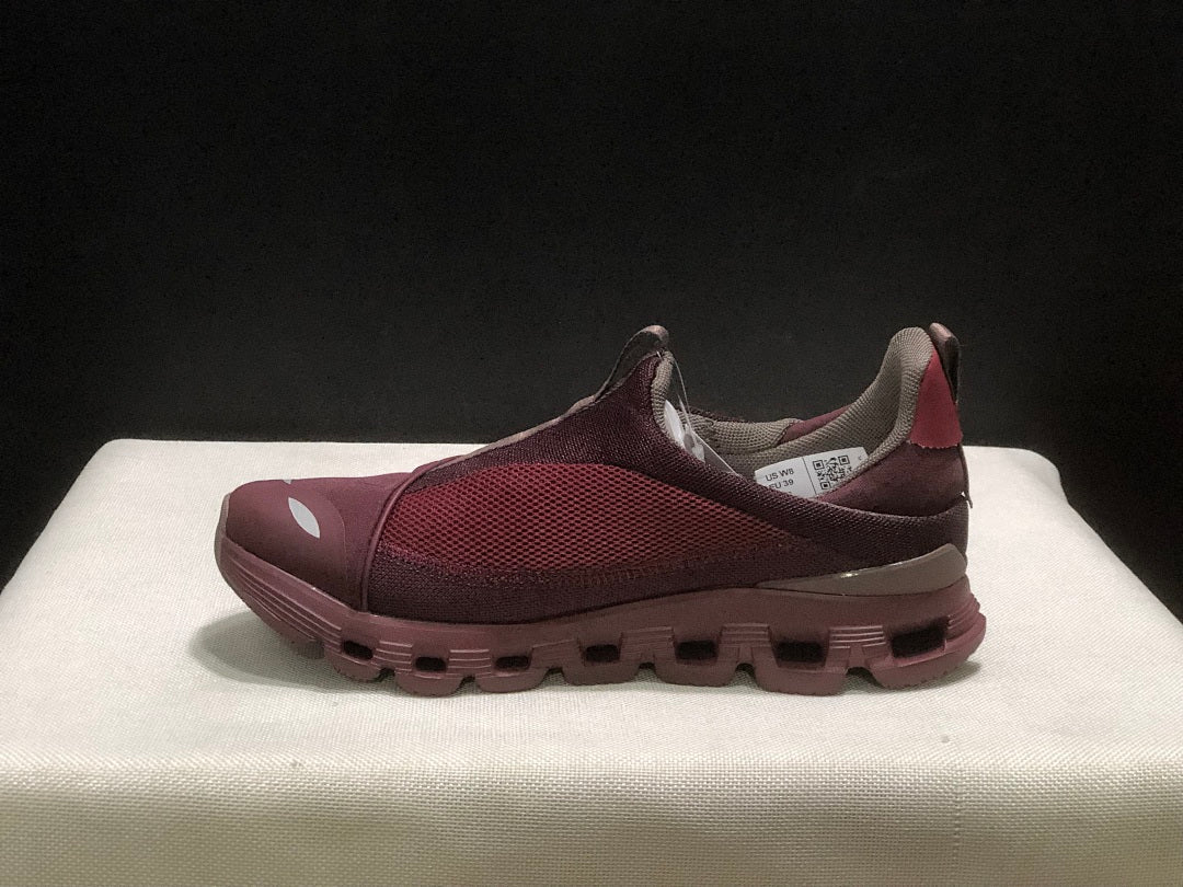 On Cloud X 4 Coast Slip-On Sneakers in Burgundy Red - product image from the listing.
