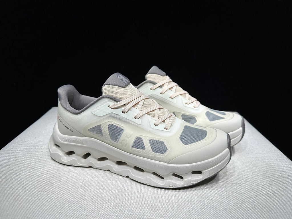 Ivory and Gray On Cloudtilt Remix Sneakers - product image from the listing.