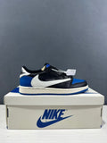 Air Jordan 1 Low Travis Scott Fragment Black Blue Sneakers - product image from the listing.