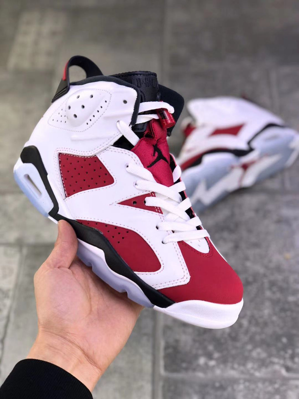 Air Jordan 6 Gatorade Sneakers Red White CT8529-106 - product image from the listing.