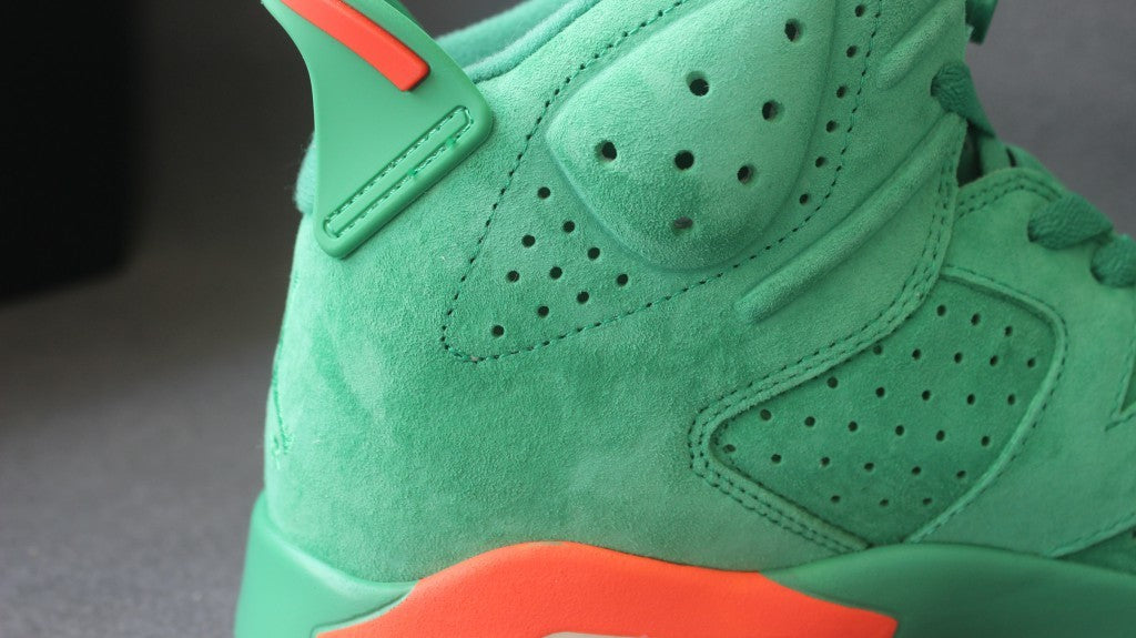 Air Jordan 6 Gatorade High-Top Sneakers in Green 384664-145 - product image from the listing.