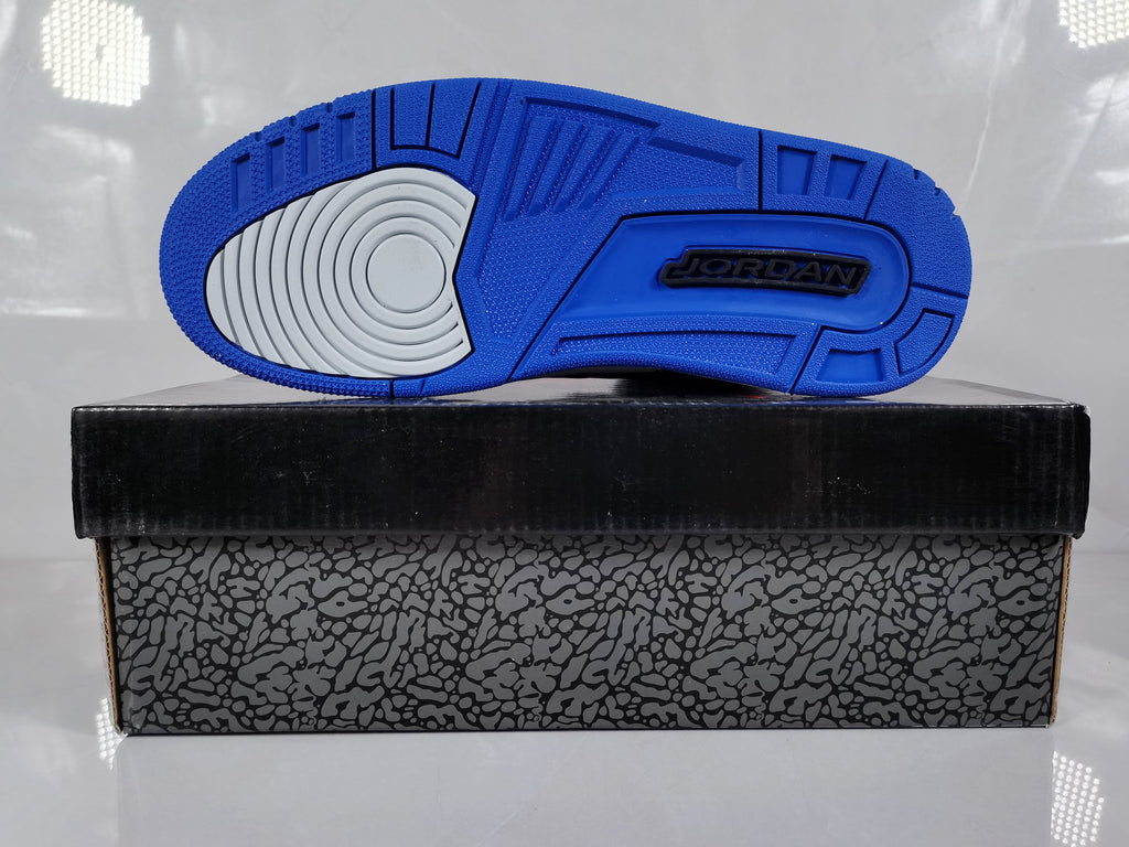 Black Blue Elephant Print Sneakers - Air Jordan 3 Retro - product image from the listing.