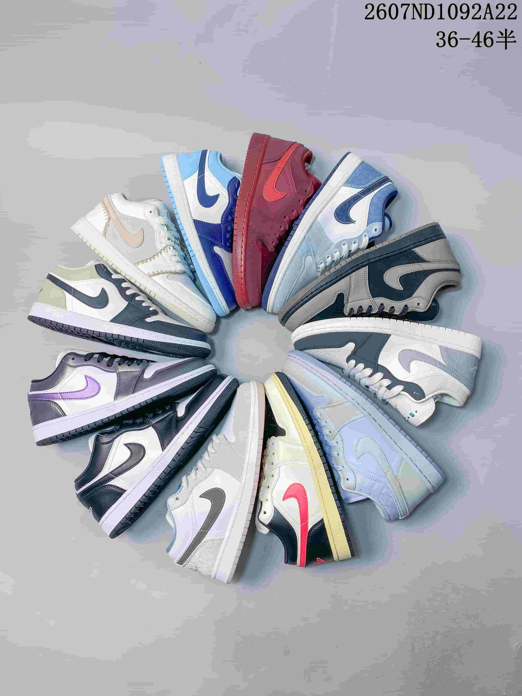 Air Jordan 1 Low Sneakers, Multicolor Options - product image from the listing.