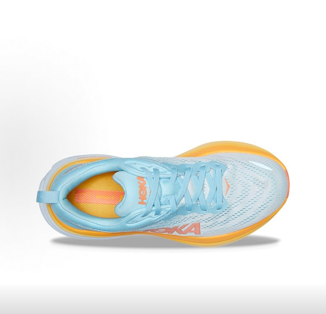 Light Blue HOKA Bondi 8 Running Shoes - product image from the listing.