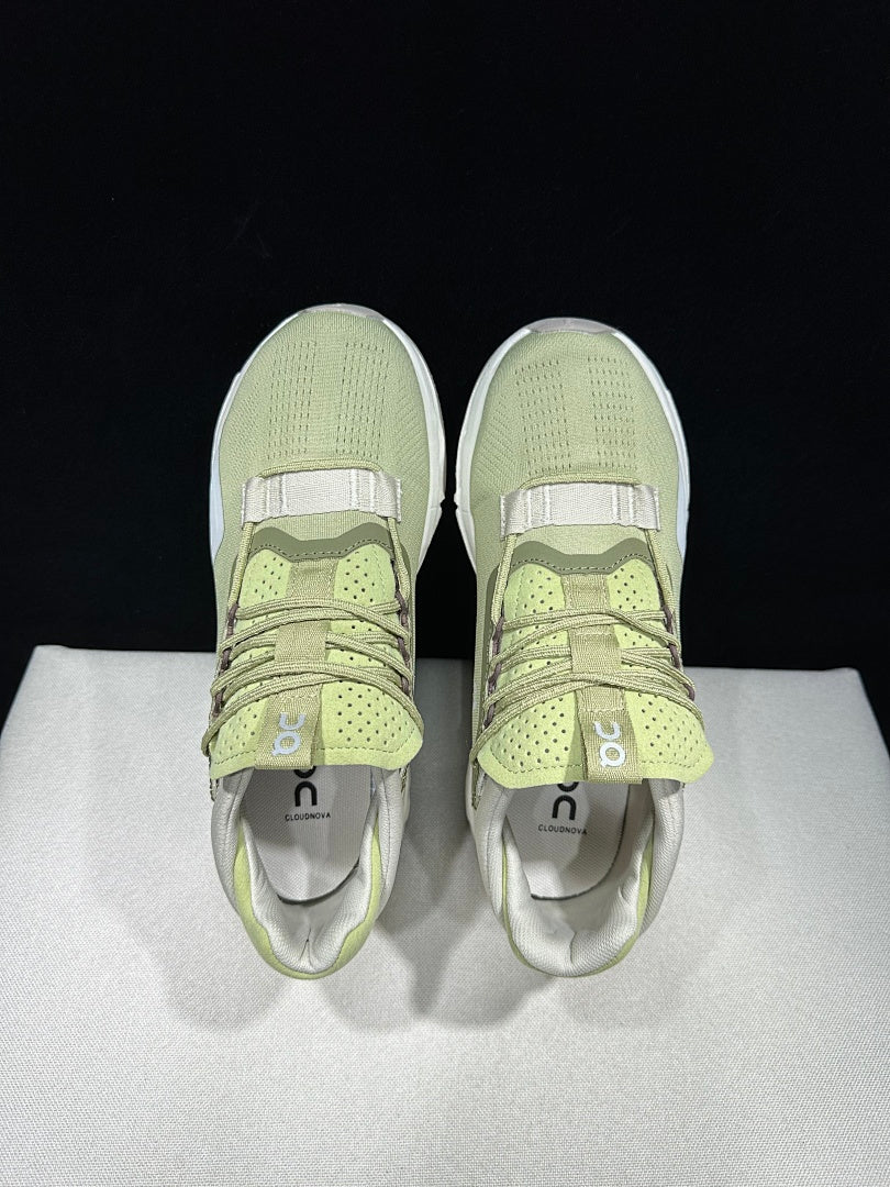 Green and White On Cloudnova 2 Sneakers - product image from the listing.
