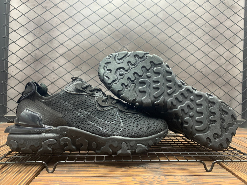 Nike React Vision All-Black Trainers - product image from the listing.