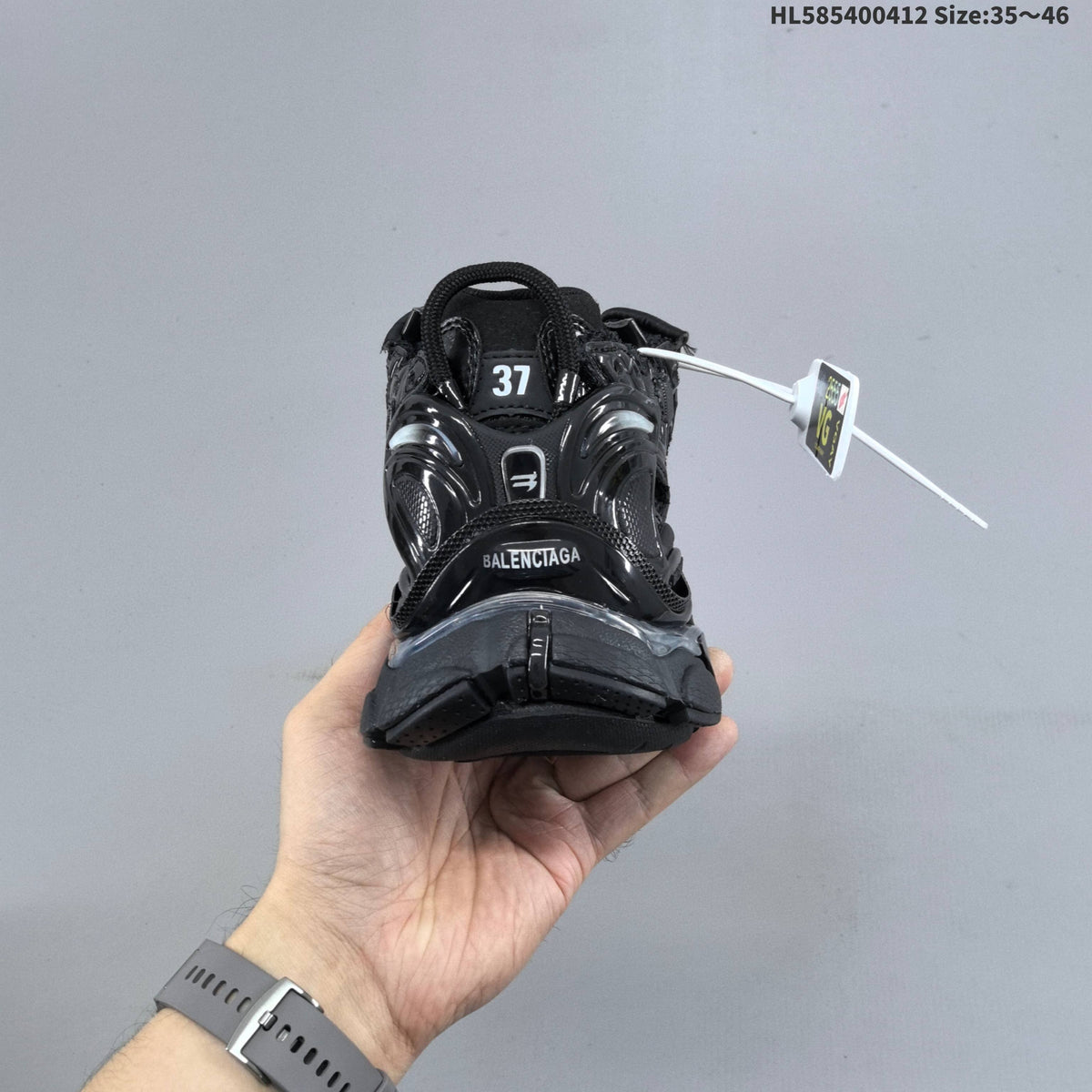 Black Balenciaga Runner Sneakers - product image from the listing.