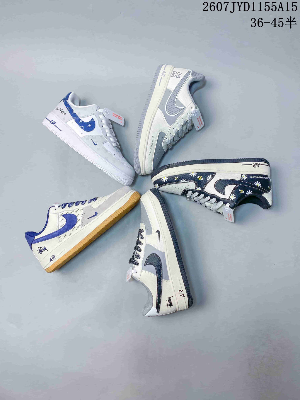 Nike Air Force 1 Low Sneakers in White Multicolor - product image from the listing.