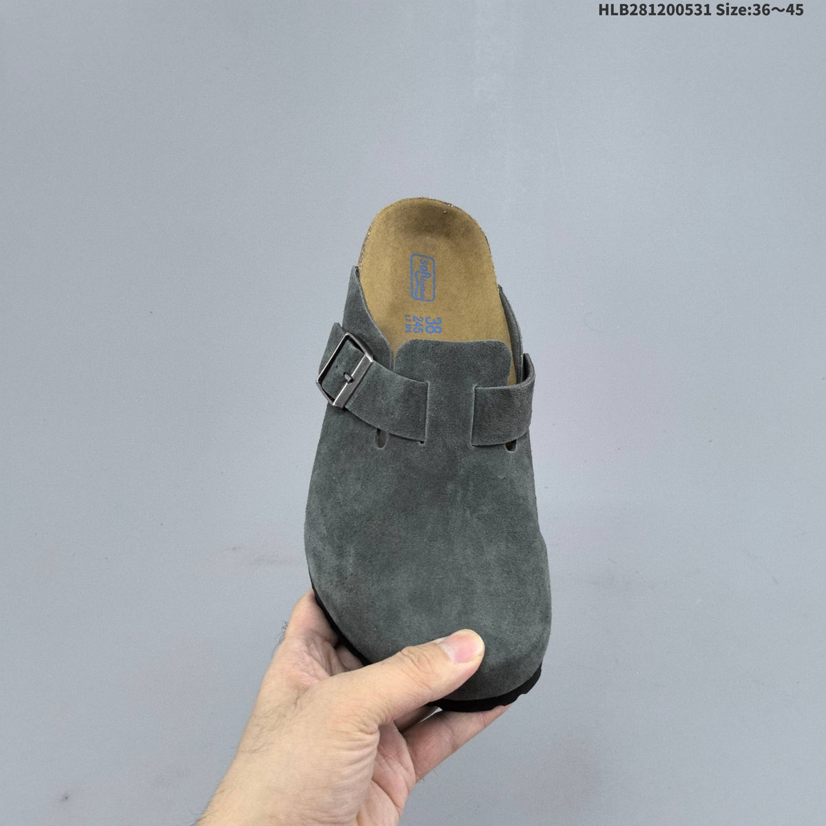 Gray Birkenstock Boston Shearling Clog - product image from the listing.