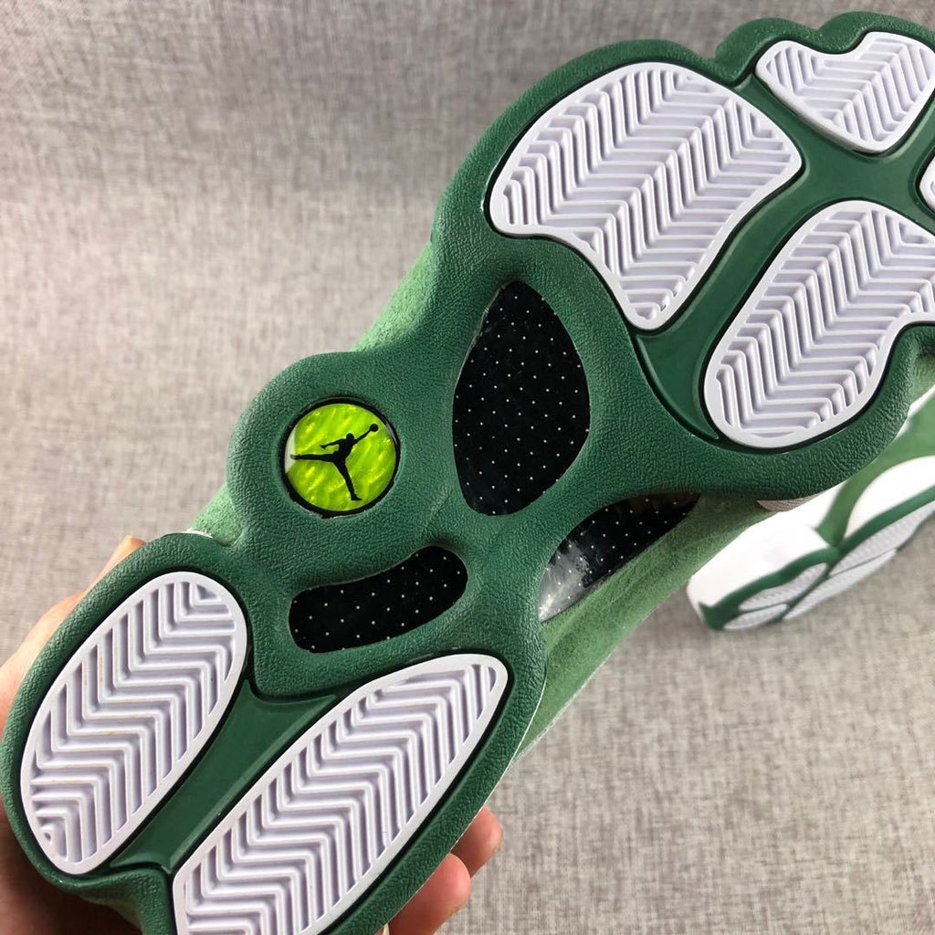 Air Jordan 13 Ray Allen PE White Green Sneakers - product image from the listing.