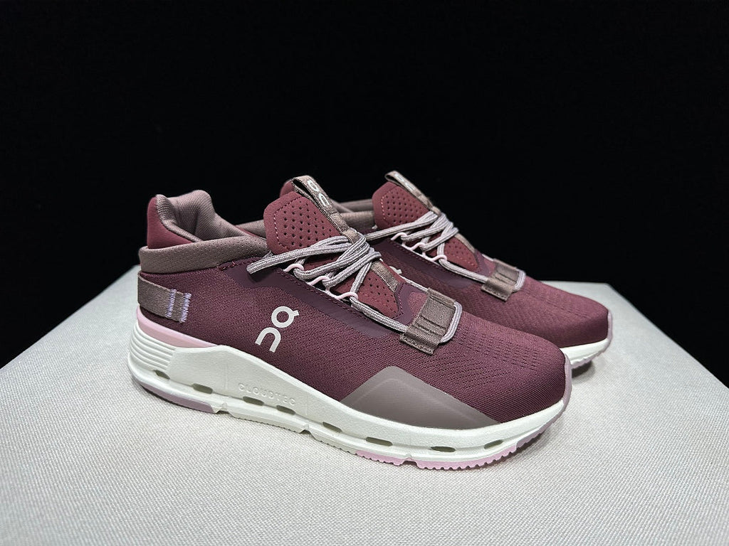 On Cloudnova 2 Trainers in Maroon and Peony - product image from the listing.