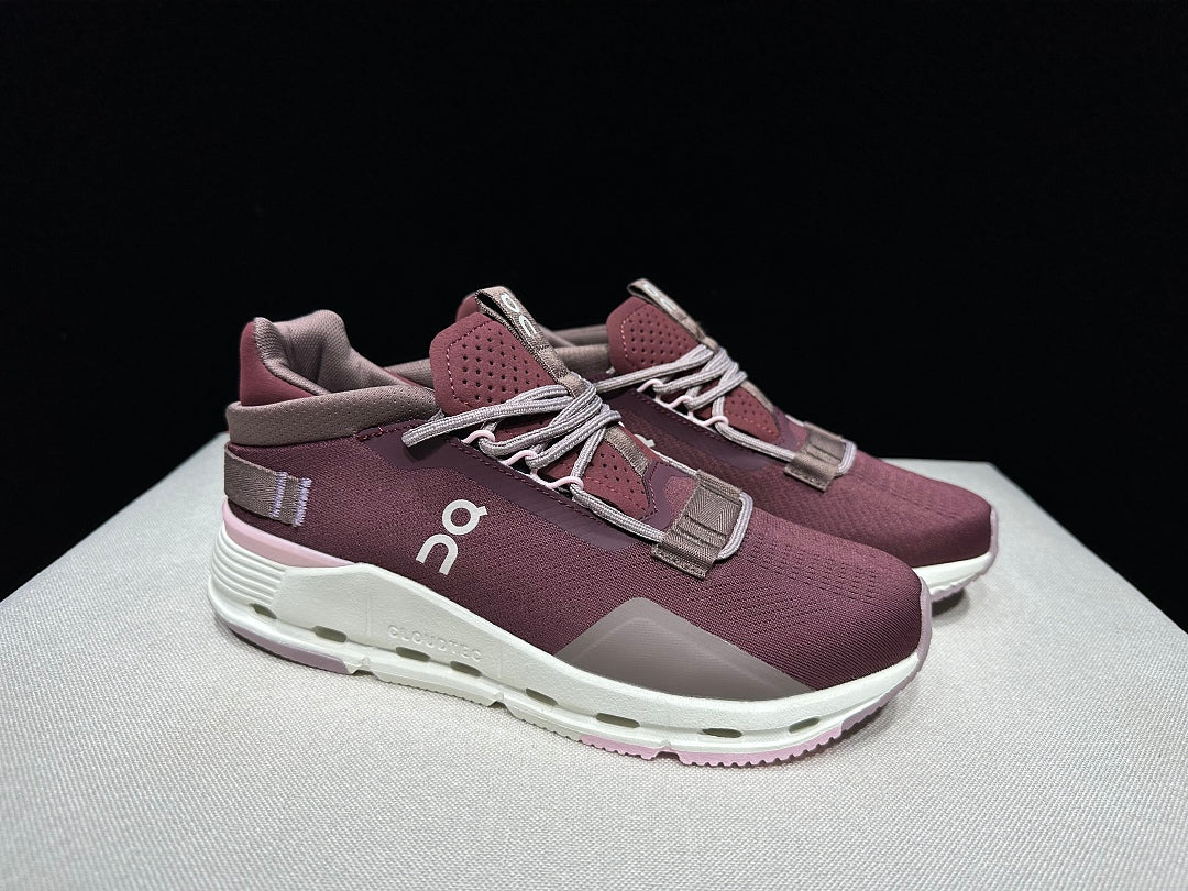 On Cloudnova 2 Trainers in Maroon and Peony - product image from the listing.