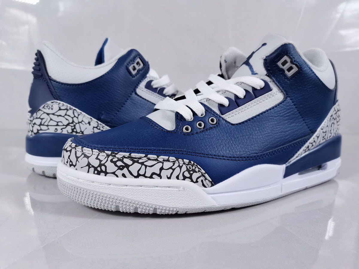 Air Jordan 3 Retro Sneakers Blue Grey - product image from the listing.