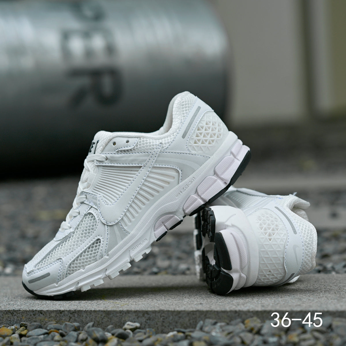 Nike Air Zoom Vomero 5 Running Sneakers in White - product image from the listing.