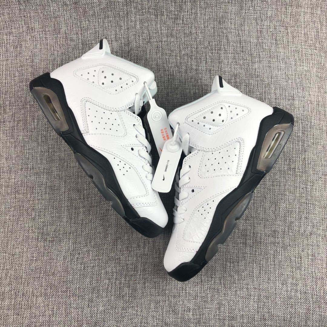 Air Jordan 6 Alligator White Black Sneakers - product image from the listing.