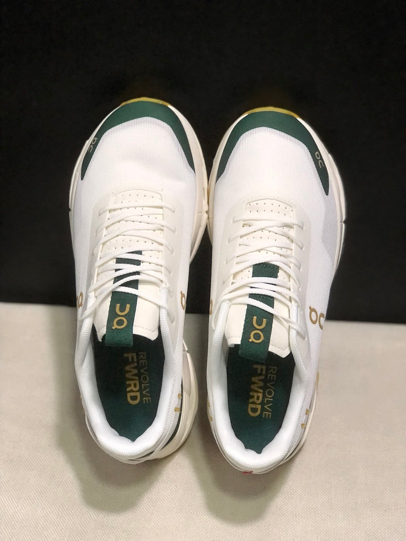 White and Green On Cloudnova Form 2 Sneakers - product image from the listing.
