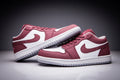 Air Jordan 1 Low Sneakers White and Burgundy - product image from the listing.