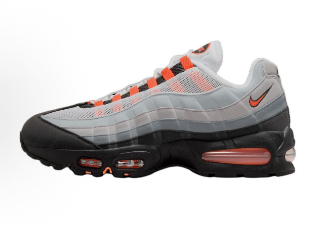 Nike Air Max 95 Sneakers in Grey Orange - product image from the listing.