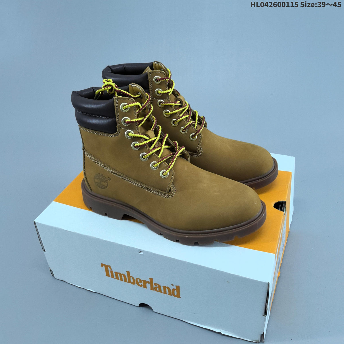Timberland 6-Inch Style Lace-Up Boots, Wheat and in Brown - product image from the listing.