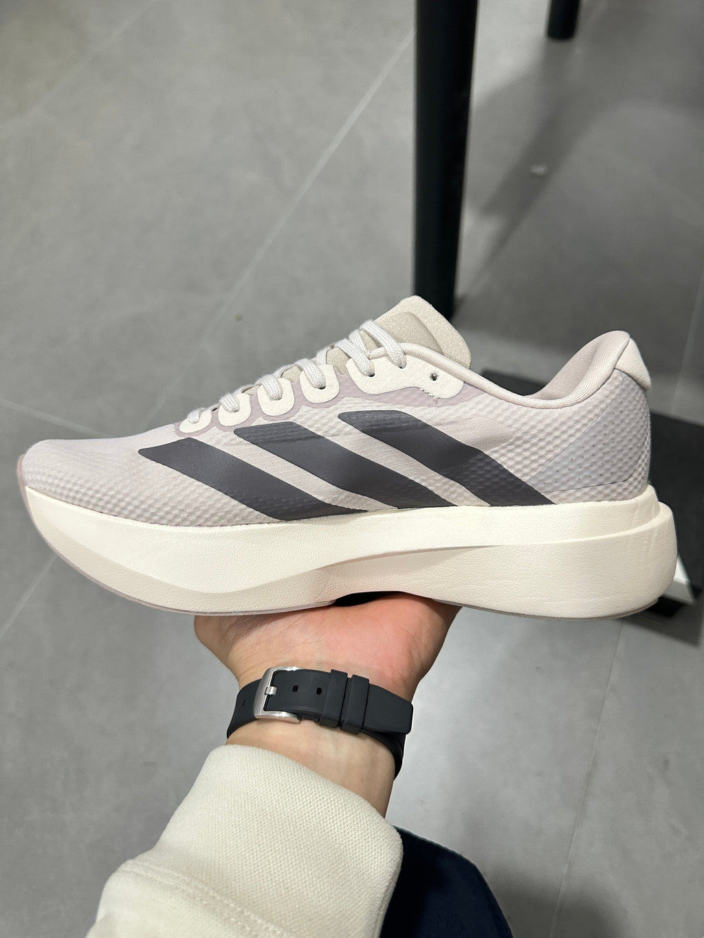 Adidas Lightstrike Pro Running Shoes in White and Gray KJ2001 - product image from the listing.