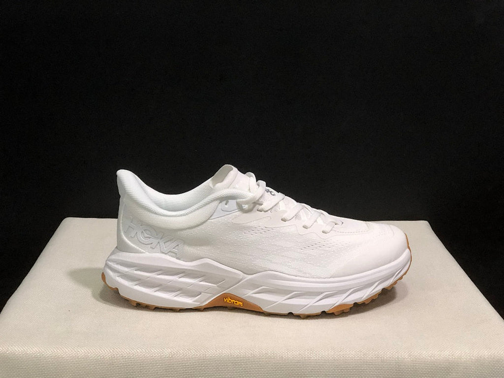 HOKA Speedgoat 5 Trail Running Shoes in White - product image from the listing.