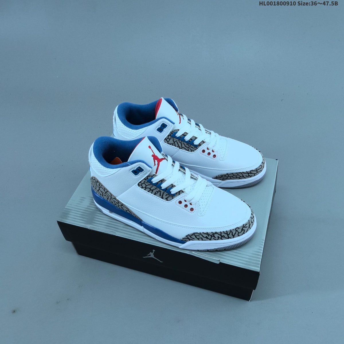 Air Jordan 3 Retro True Blue Sneakers - product image from the listing.