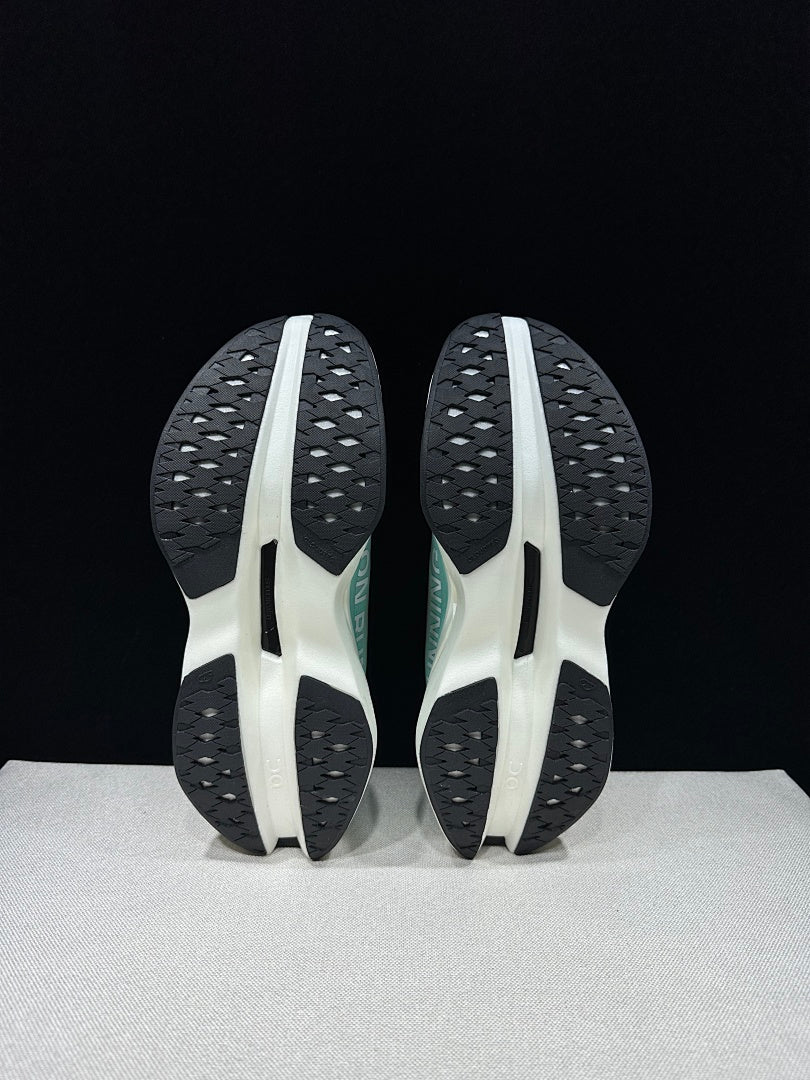 On Cloudboom Max Running Shoes, in White Mint Pink - product image from the listing.