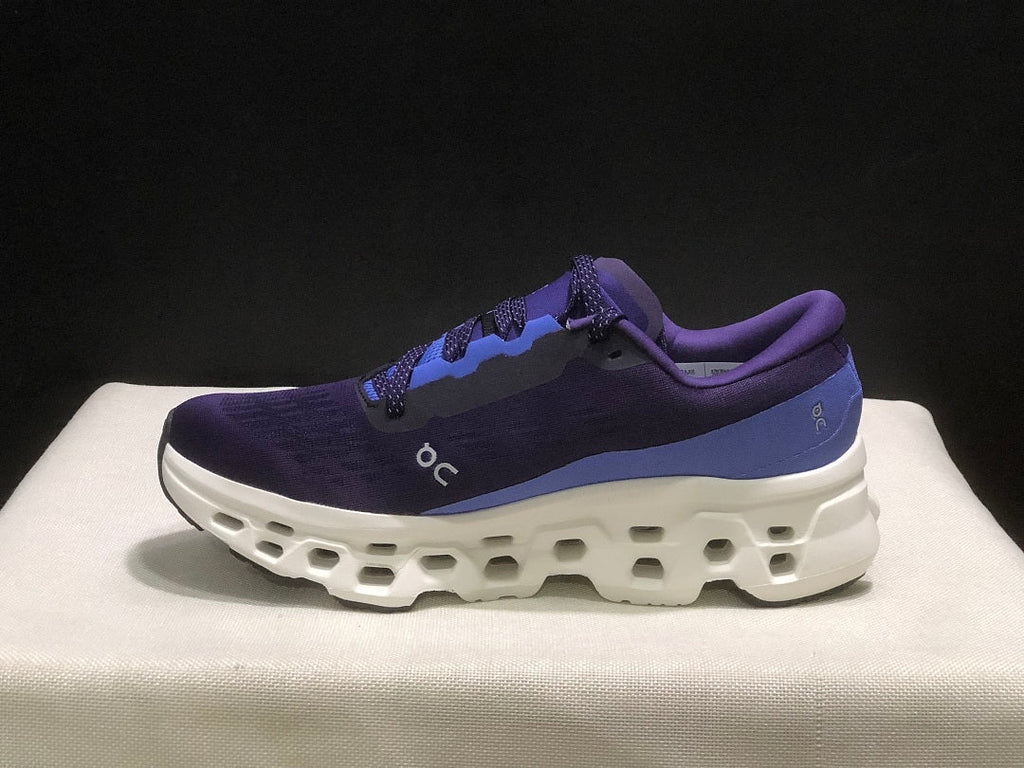 On Cloudmonster 3 Running Shoes, in Blue and Purple - product image from the listing.