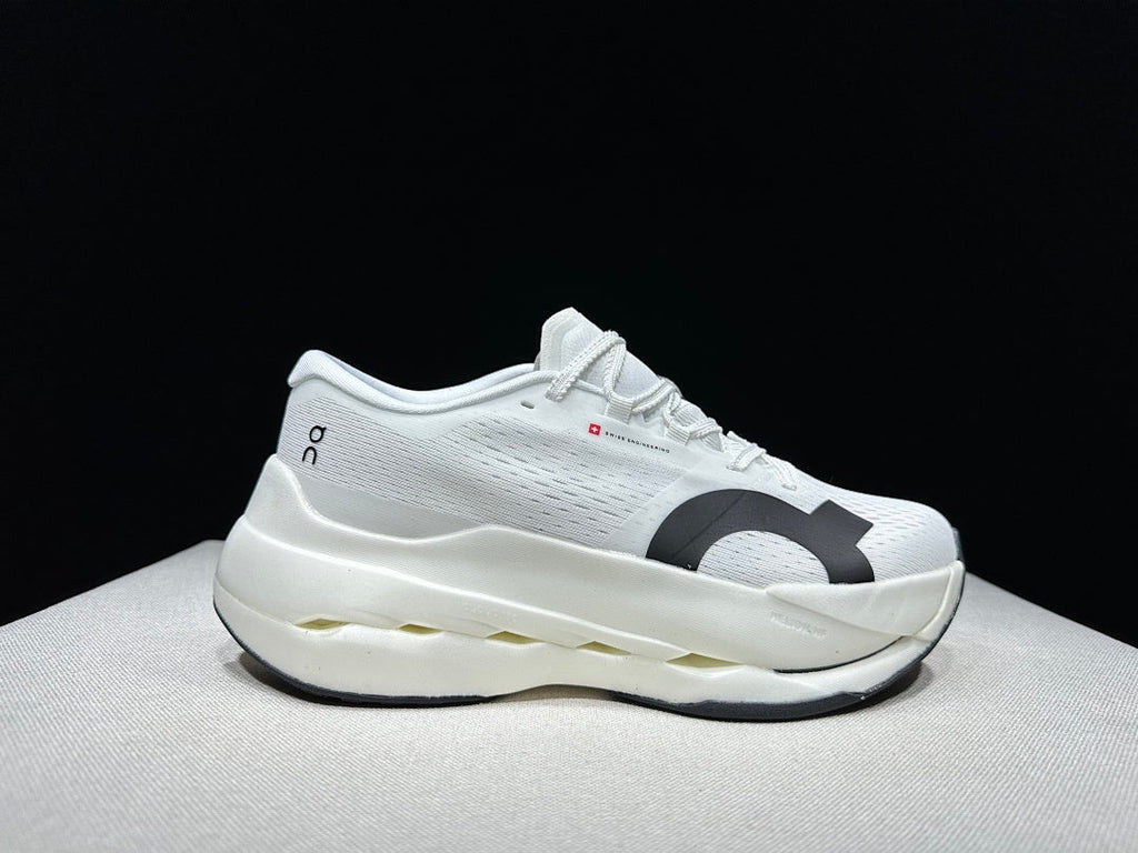 On Cloudboom Max Running Shoes in White - product image from the listing.