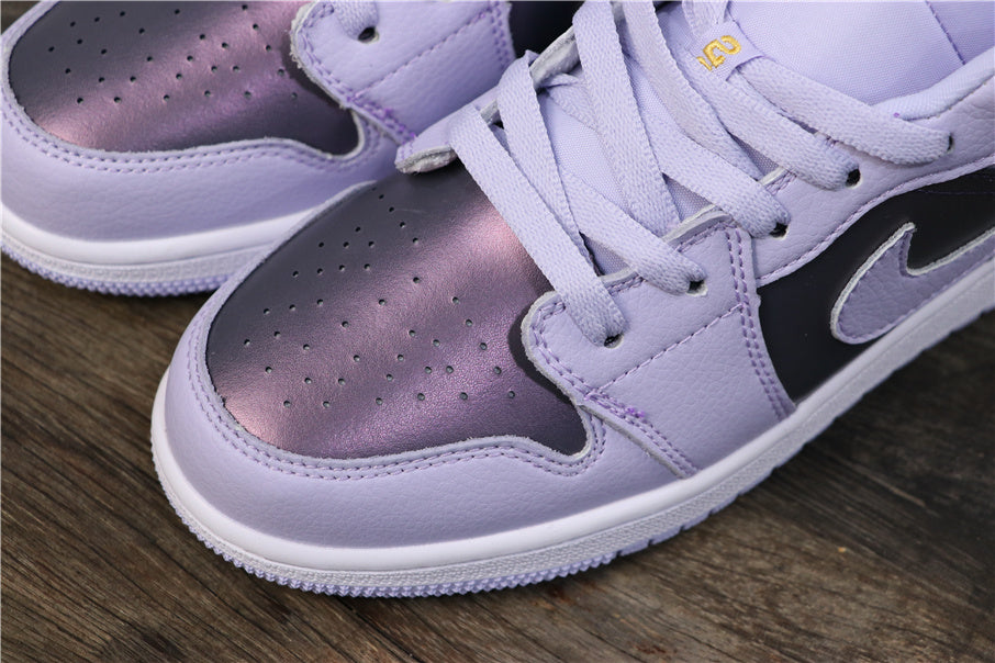 Air Jordan 1 Low Oxygen Sneakers in Purple 554723-505 - product image from the listing.