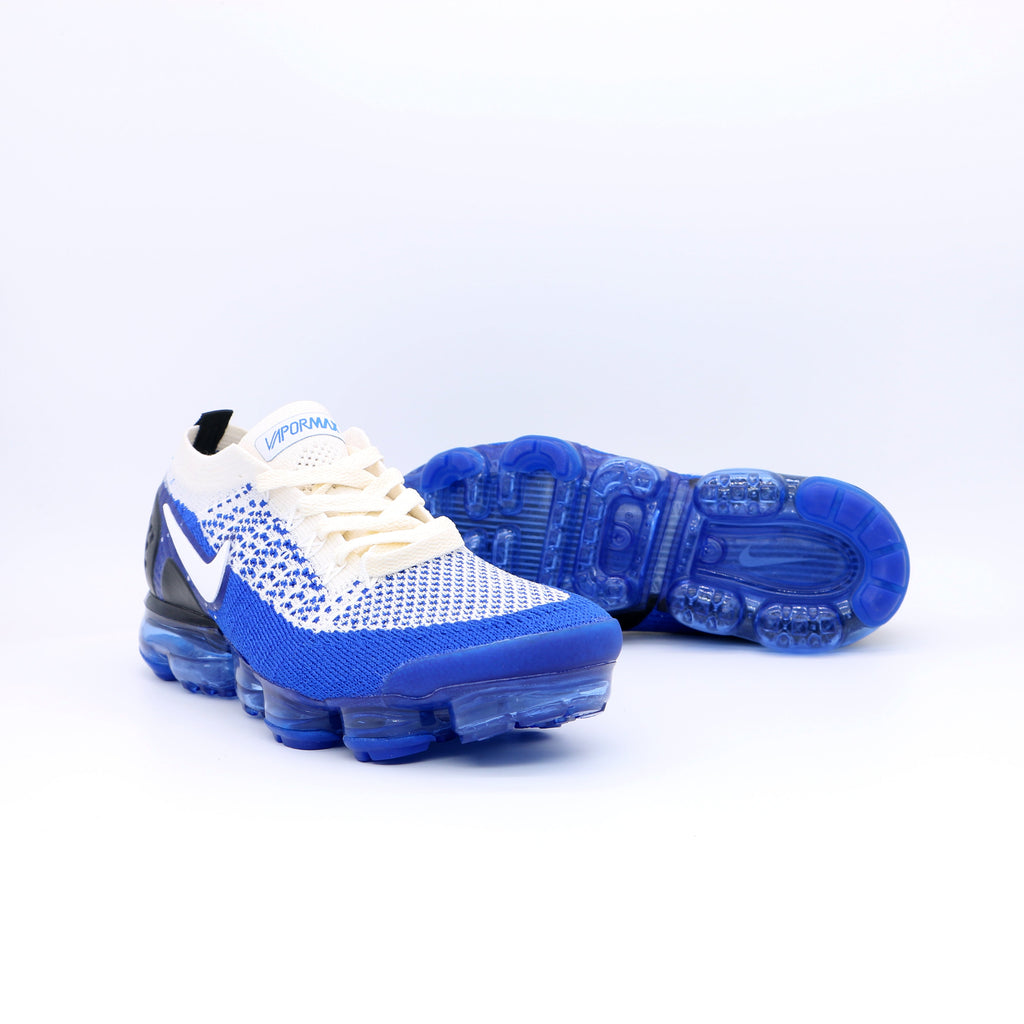 Nike Air VaporMax Flyknit 2 Sneakers in Blue White 942842-2049 - product image from the listing.