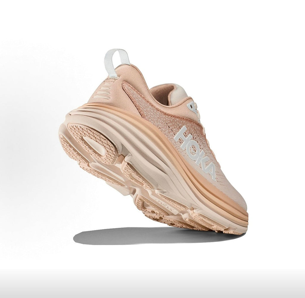 Beige Brown HOKA Bondi 8 Running Shoes - product image from the listing.