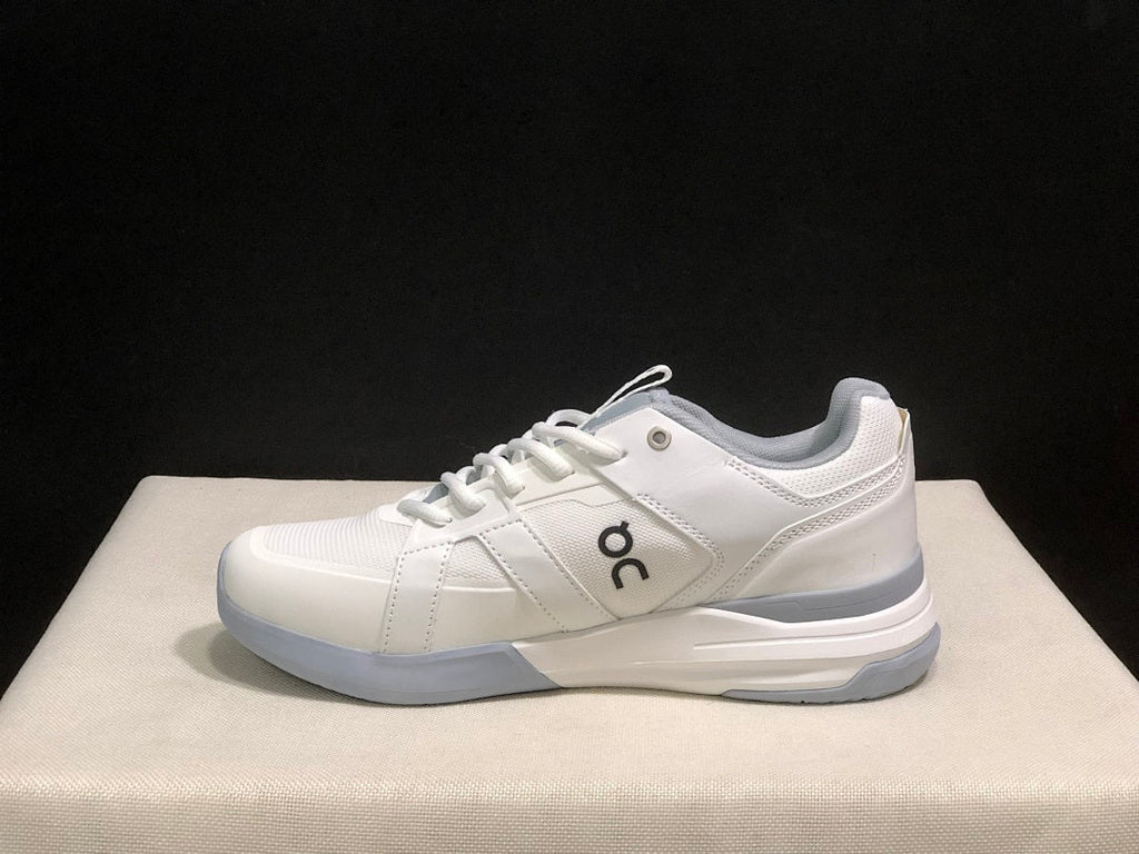 On The Roger Clubhouse Pro Tennis Shoes in White Grey - product image from the listing.