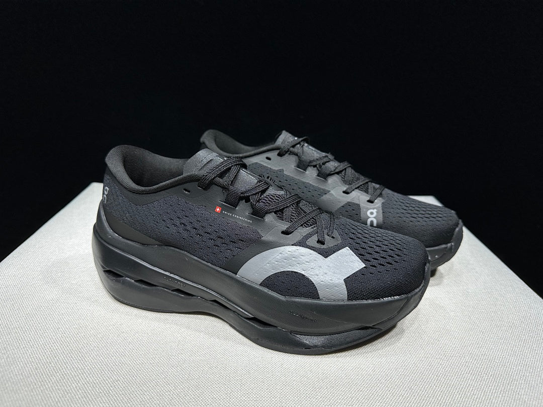 On Cloudboom Max Running Shoes, in Black - product image from the listing.
