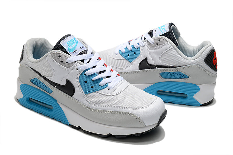Nike Air Max 90 Sneakers in White Blue Red - product image from the listing.