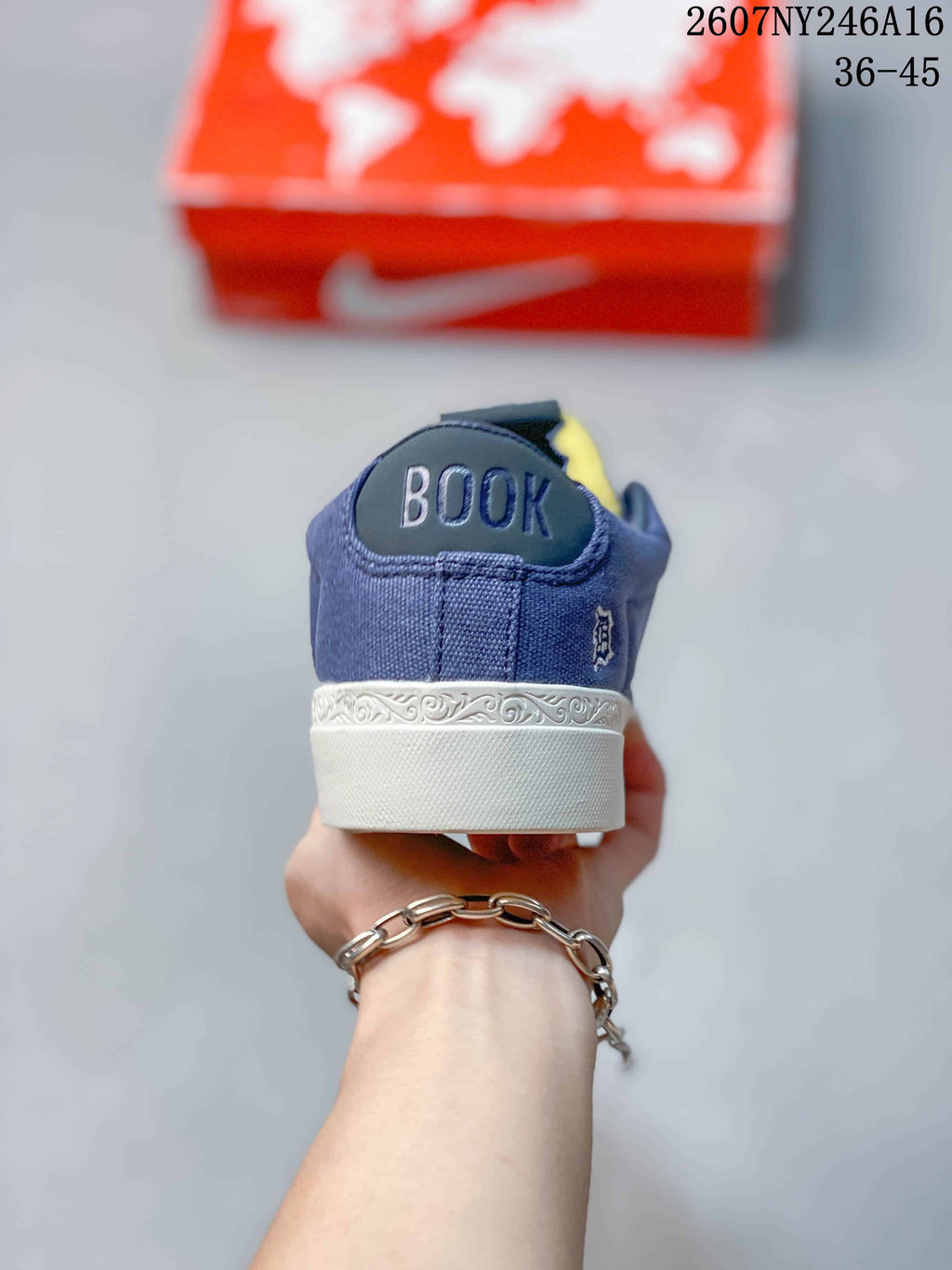 Nike Devin Booker Blazer Low Sneakers in Blue White 2607NY246A16 - product image from the listing.
