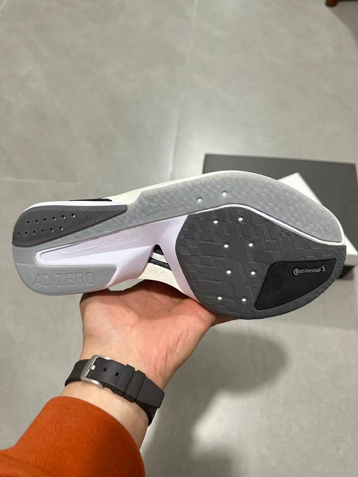 Nike Adizero Lightstrike Pro Running Shoes in Black White JS4938 - product image from the listing.
