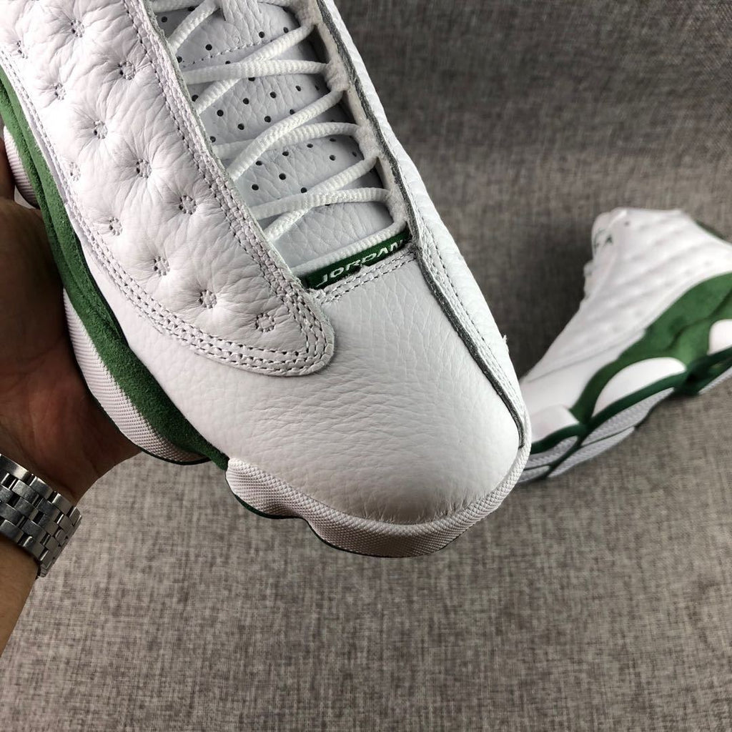 Air Jordan 13 Ray Allen PE White Green Sneakers - product image from the listing.