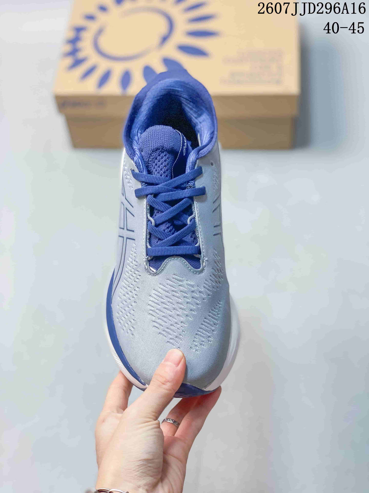 Women's ASICS GEL-Nimbus 25 Running Shoes Blue 07JJD296A16 - product image from the listing.