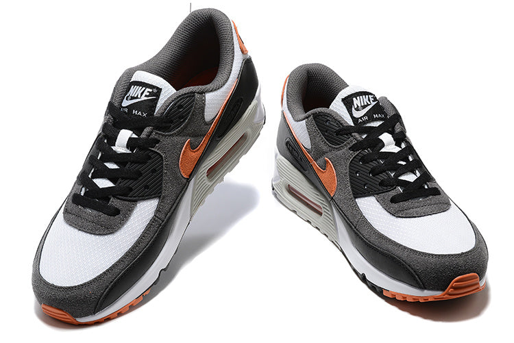 Nike Air Max 90 Sneakers in White Black Orange - product image from the listing.