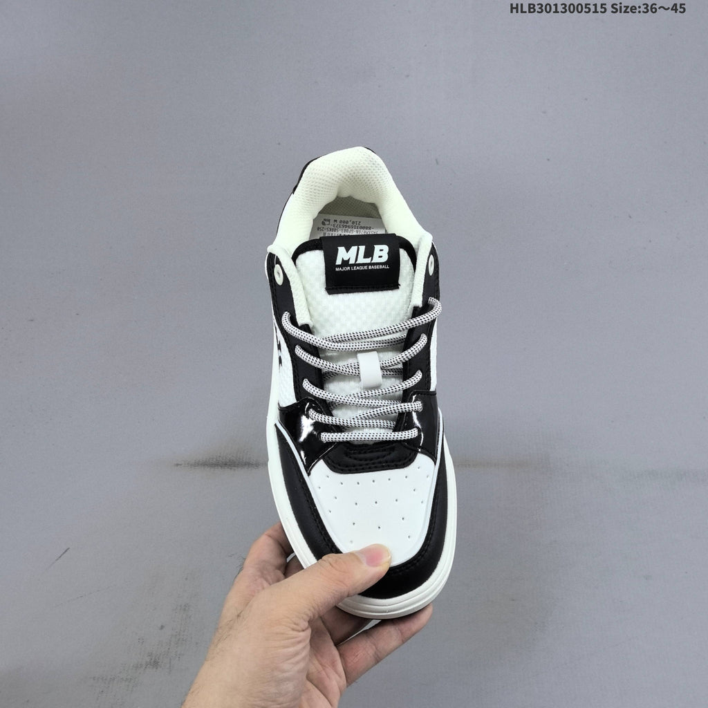 MLB Chunky Liner Low-Top Sneakers, in Black and White - product image from the listing.