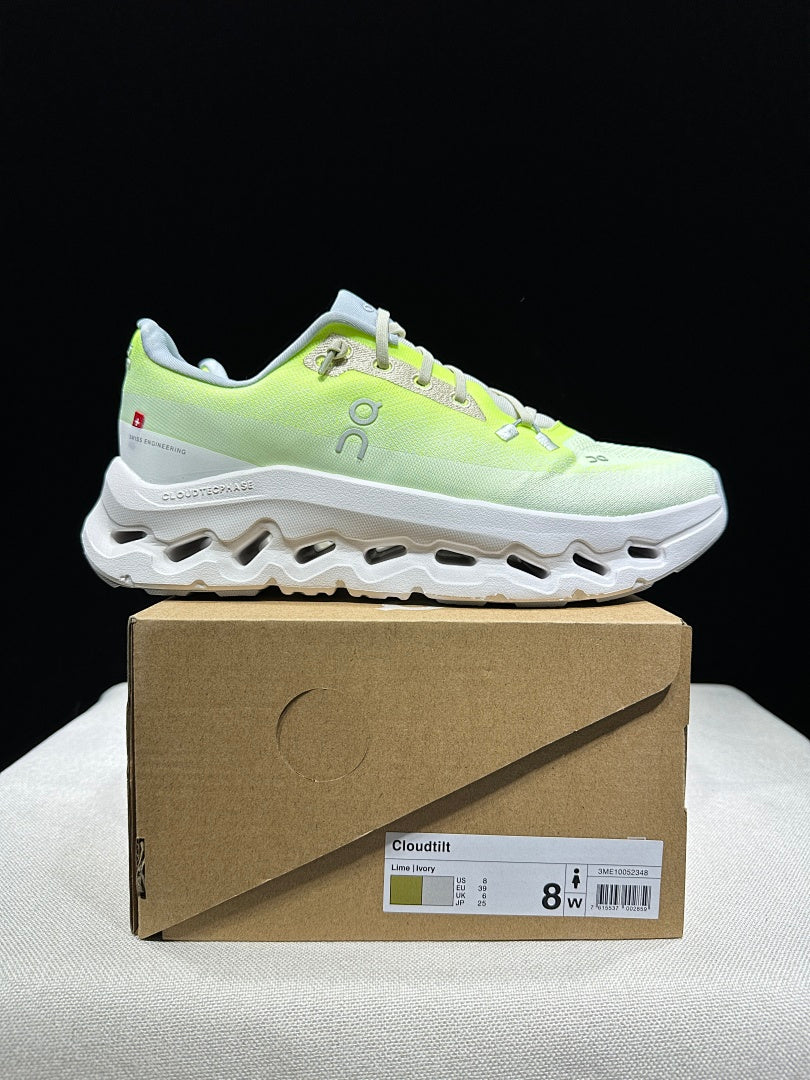 Lime and Ivory On Cloudtilt Sneakers - product image from the listing.